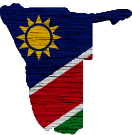 Mapa Namibia África Banderas 