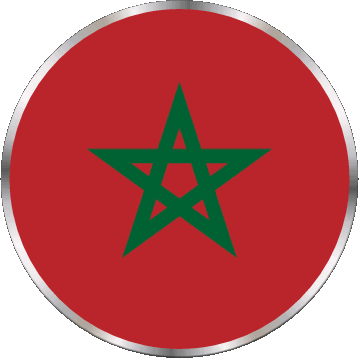 Runde Marokko Afrika Fahnen 