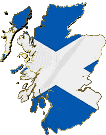 Karte Schottland Europa Fahnen 