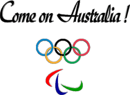 Olympic Games Come on Australia Inglese Messagi 