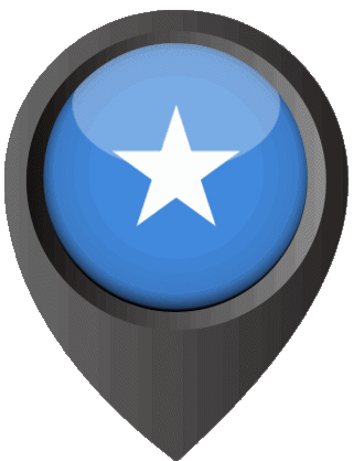 Standort-Pin Somalia Afrika Fahnen 