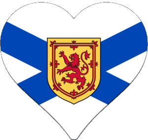Corazón Escocia Europa Banderas 
