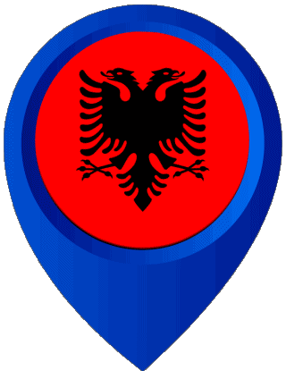 Location Pin Albania Europe Flags 