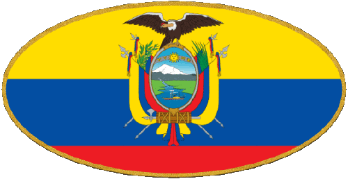 Ovale 01 Ecuador America Bandiere 