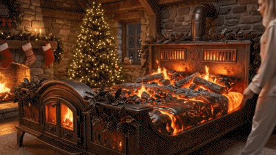 “A letto” (Natale) A.I Miscela Umorismo -  Fun 