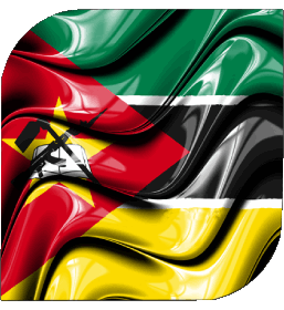 Square Mozambique Africa Flags 