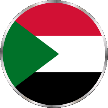 Runde Sudan Afrika Fahnen 