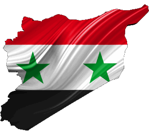 Mapa Siria Asia Banderas 