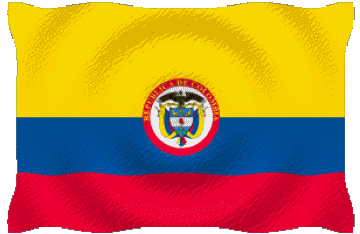 Ondulation Colombie Amériques Drapeaux 