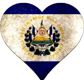 Heart Salvador America Flags 