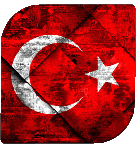 Square Turkey Asia Flags 