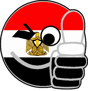 Smiley - OK Egypte Afrique Drapeaux 