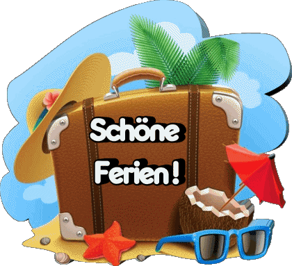 09 Sfondo trasparente Schöne Ferien Tedesco Messagi 