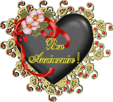 005 Coeur Bon Anniversaire French Messages 