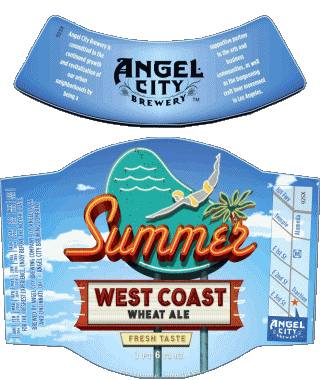 Summer - West coast wheat ale-Summer - West coast wheat ale Angel City Brewery USA Bier Getränke 
