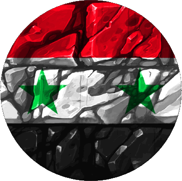 Round Syria Asia Flags 