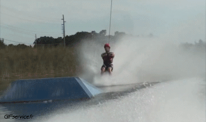 A piedi nudi Sci d'acqua Sportivo Umorismo -  Fun 