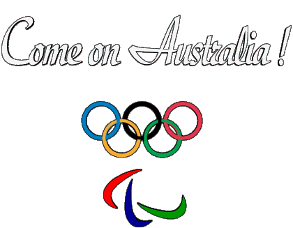 Olympic Games Come on Australia Inglese Messagi 
