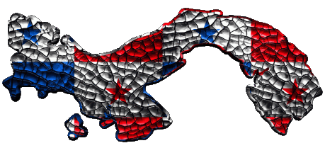 Map Panama America Flags 