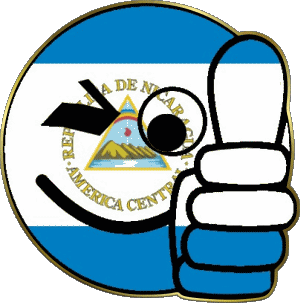 Smiley - OK Nicaragua America Flags 
