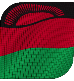 Square Malawi Africa Flags 