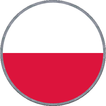 Round Poland Europe Flags 