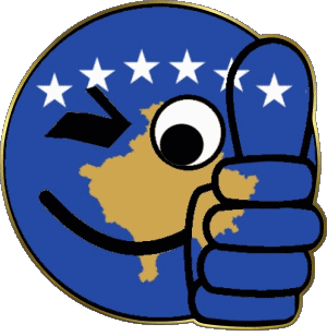 Smiley - OK Kosovo Europa Fahnen 