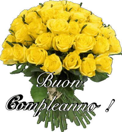 015 Fondo transparente Floreale Buon Compleanno Italiano Mensajes 