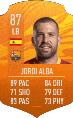 Jordi Alba Ramos Spanien F I F A - Karten Spieler Videospiele Multimedia 