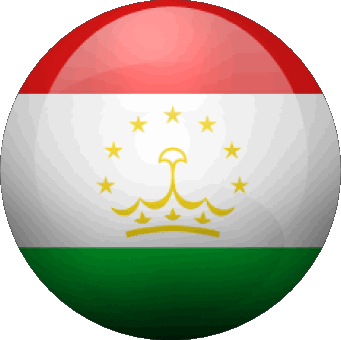 Rond Tadjikistan Asie Drapeaux 