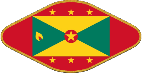 Ovale 02 Isole Grenada America Bandiere 
