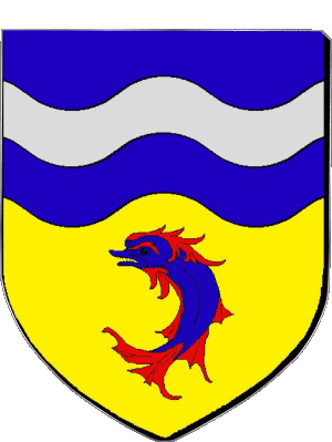 Blasón-Blasón Isere 38 Departamentos - Ciudades Francia Banderas 