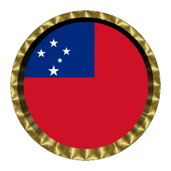 Rond - Anneaux Samoa Océanie Drapeaux 