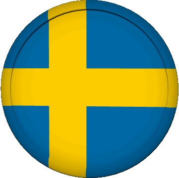 Round Sweden Europe Flags 