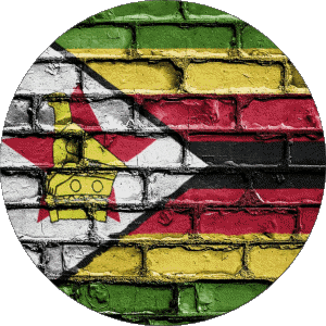 Round Zimbabwe Africa Flags 