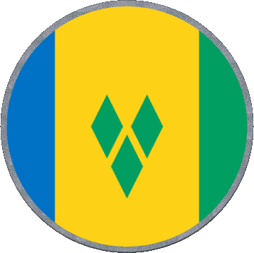 Rond Saint Vincent et les Grenadines Amériques Drapeaux 