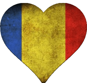 Heart Chad Africa Flags 