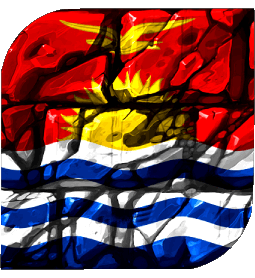 Carré Kiribati Océanie Drapeaux 