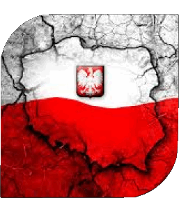 Carré Pologne Europe Drapeaux 