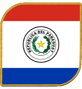 Quadrato Paraguay America Bandiere 