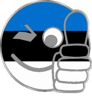 Smiley - OK Estland Europa Fahnen 