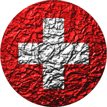 Runde Schweiz Europa Fahnen 