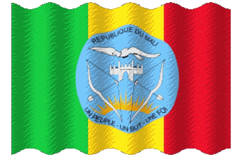 Welligkeit Mali Afrika Fahnen 