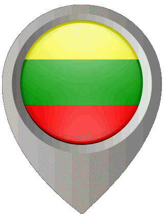 Location Pin Lithuania Europe Flags 