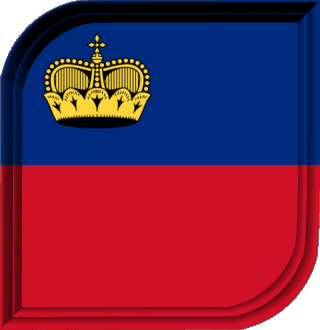 Square Liechtenstein Europe Flags 