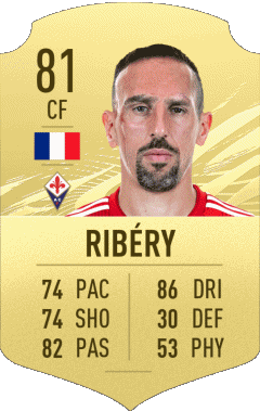 Franck Ribéry Francia F I F A - Giocatori carte Videogiochi Multimedia 