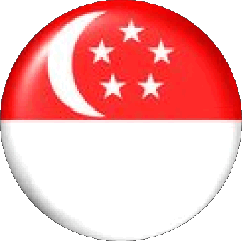 Runde Singapur Asien Fahnen 