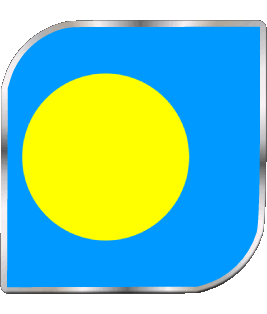 Square Palau Oceania Flags 