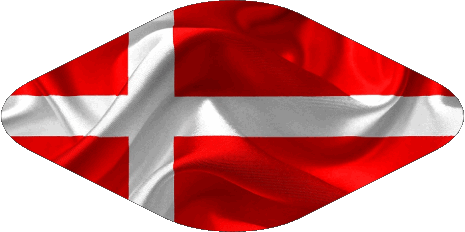 Ovale Danimarca Europa Bandiere 
