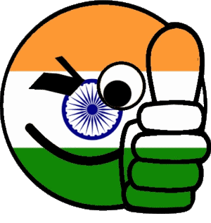 Smiley - OK India Asia Banderas 